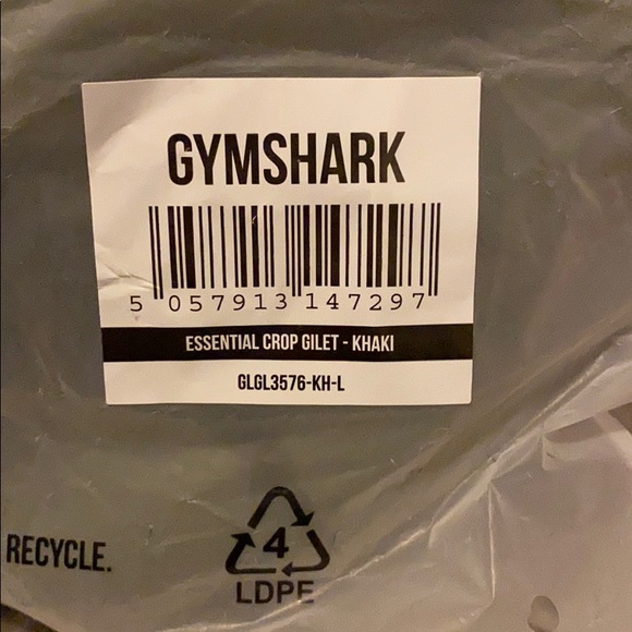 NWT Gymshark Crop Gilet-Khaki - Picture 4 of 5